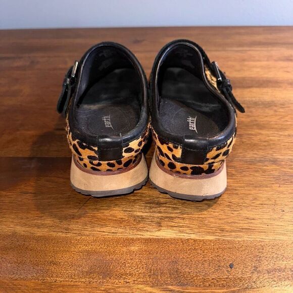 Earth Lyra Navy Blue Velvet Leather Clogs Mules Slide-on - Picture 5 of 7